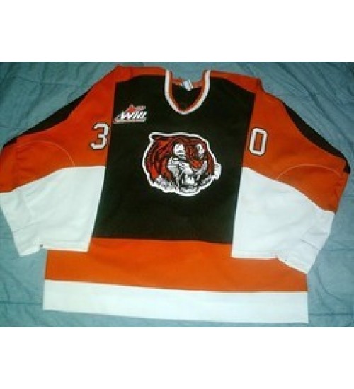 Custom WHL Medicine Hat Tigers 01 02 Derek Boogaard Road Hockey Jersey Black